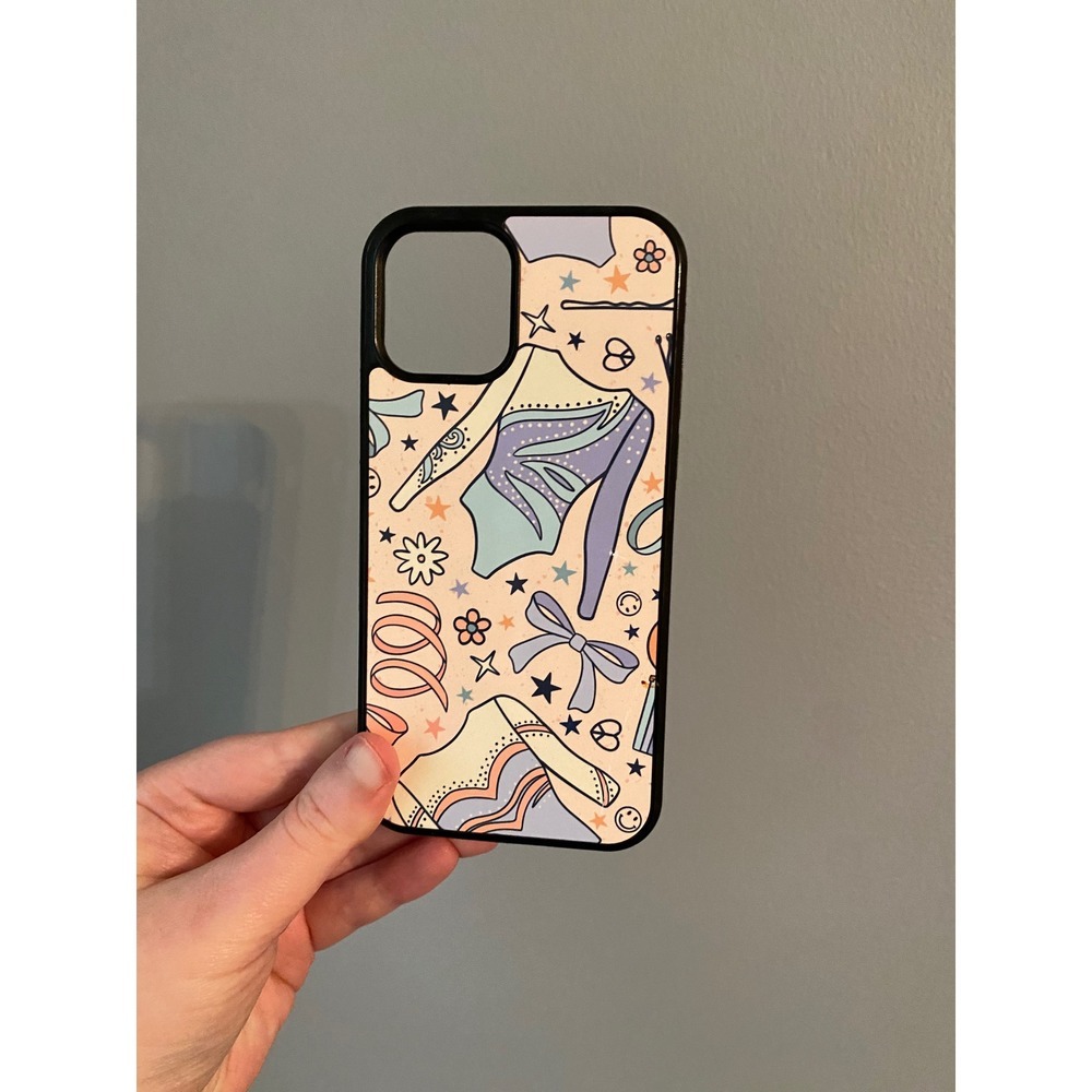 Gymnastics Phone Case iPhone 12 / 12 Pro Multicolor Leotard Ribbon Pattern